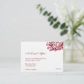 Koninklijk rood formeel prom bid aangepaste toegan visitekaartje (Staand voorkant)