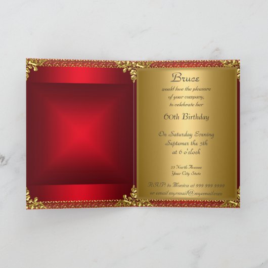 Koninklijk Rood van de Partij van Birthday (Binnen)