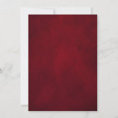 Koninklijk rood wit zilver metallic bloemige bruil save the date (Achterkant)
