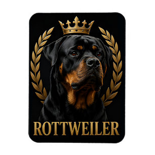 Koninklijk Rottweiler Hondenportret Voor Trouwe Ho Magneet