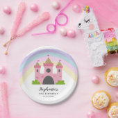 Koninklijk Roze Kasteel Prinses Verjaardagsfeest Papieren Bordje (Feest)