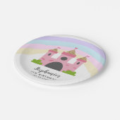 Koninklijk Roze Kasteel Prinses Verjaardagsfeest Papieren Bordje (Gekanteld)