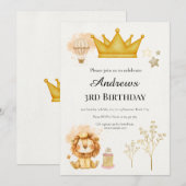 Koninklijk Safarifeest | verjaardagsuitnodiging | Kaart (Voorkant / Achterkant)