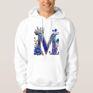 Koninklijk saffier kristal M kroon monogram Hoodie