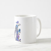 Koninklijk saffier kristal M kroon monogram Koffiemok (Voorkant rechts)