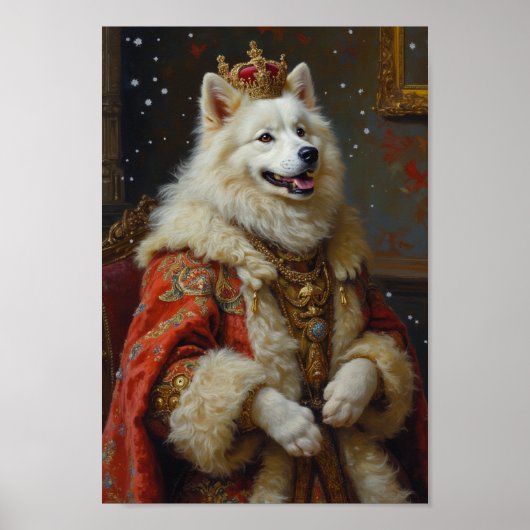 Koninklijk Samoyed-portret Poster (Voorkant)