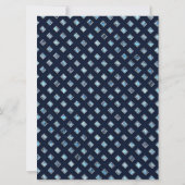 Koninklijk  Sapphire Blue Islamic Muslim Weddensch Kaart (Achterkant)