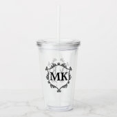  koninklijk schild gepersonaliseerde naam monogram acryl drinkbeker (Voorkant)