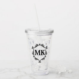  koninklijk schild gepersonaliseerde naam monogram acryl drinkbeker