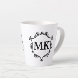  koninklijk schild gepersonaliseerde naam monogram latte mok