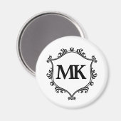 koninklijk schild gepersonaliseerde naam monogram magneet (Voorkant / Achterkant)