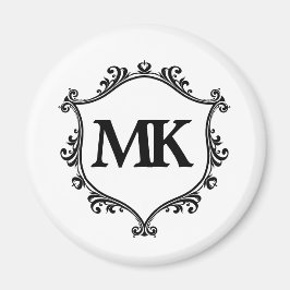  koninklijk schild gepersonaliseerde naam monogram magneet
