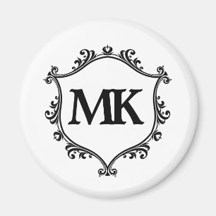 koninklijk schild gepersonaliseerde naam monogram magneet