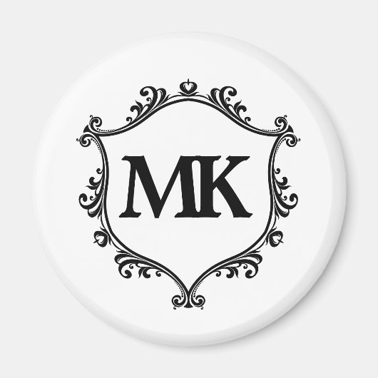 koninklijk schild gepersonaliseerde naam monogram magneet (Voorkant)