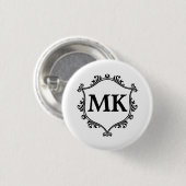  koninklijk schild gepersonaliseerde naam monogram ronde button 3,2 cm (Voorkant /achterkant)