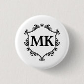  koninklijk schild gepersonaliseerde naam monogram ronde button 3,2 cm (Voorkant)