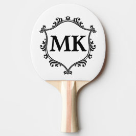  koninklijk schild gepersonaliseerde naam monogram tafeltennisbatje