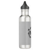  koninklijk schild gepersonaliseerde naam monogram waterfles  (Links)