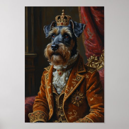 Koninklijk Schnauzer Portret Poster (Voorkant)