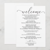 Koninklijk Schrift Huwelijksprogramma - Huwelijks  Kaart (Voorkant / Achterkant)