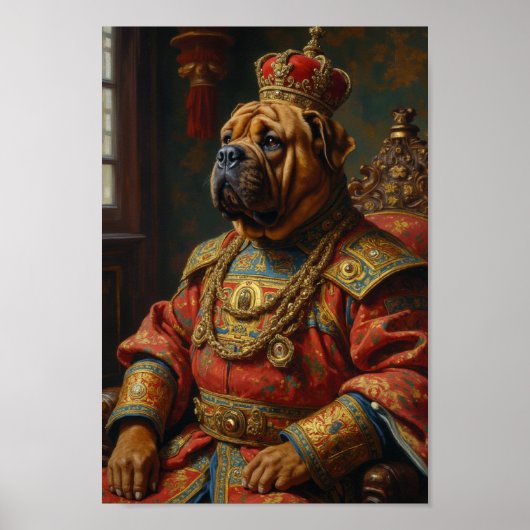 Koninklijk Shar-Pei-portret Poster (Voorkant)