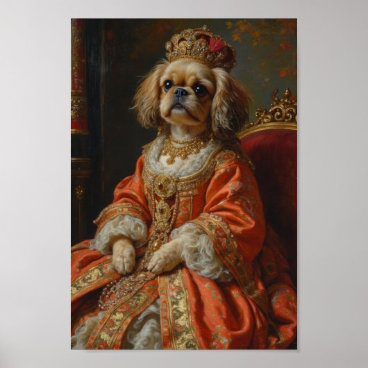 Koninklijk Shih Tzu Portret Poster (Voorkant)