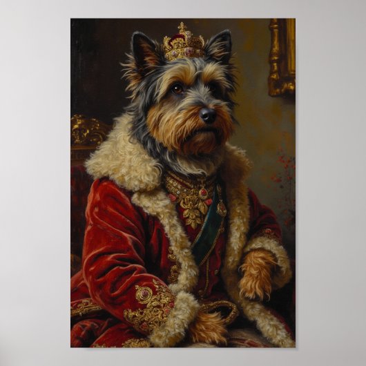 Koninklijk Skye Terrier Portret Poster (Voorkant)