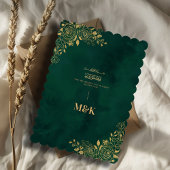 Koninklijk Smaragdgroen Gouden Bloem Islamitisch H Kaart