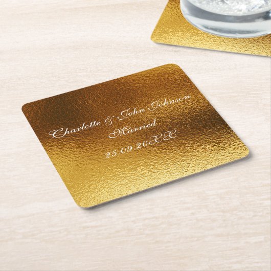 Koninklijk speciaal klein goud bespaart de Onderze Kartonnen Onderzetters (Schuin)