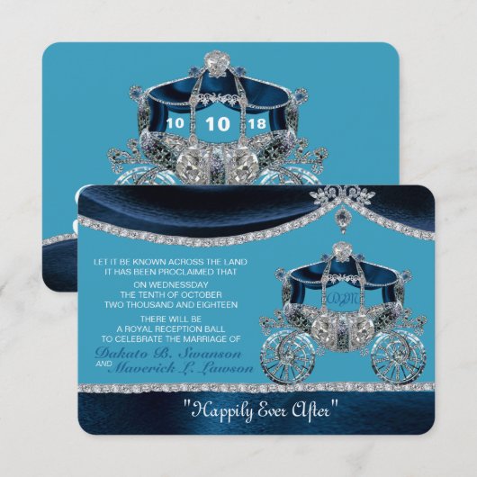 Koninklijk sprookje Save the Date (Voorkant / Achterkant)