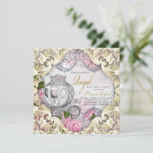 Koninklijk sprookjesprinses verjaardagsfeestje kaart (Staand voorkant)