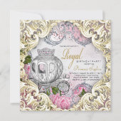 Koninklijk sprookjesprinses verjaardagsfeestje kaart (Voorkant)