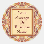 koninklijk tapijt ronde sticker (Voorkant)