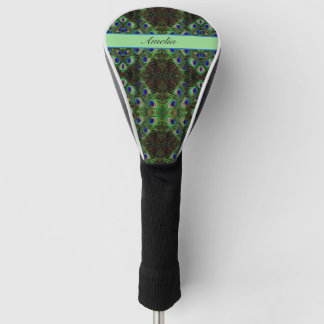 Koninklijk Verenkleed - Luxe Pauwveerpatroon Golfheadcover