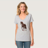 Koninklijk versierd Arabisch paard T-shirt (Voorkant volledig)