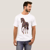 Koninklijk versierd Arabisch paard T-shirt (Voorkant volledig)