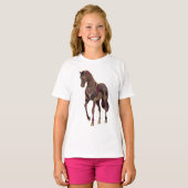 Koninklijk versierd Arabisch paard T-shirt (Voorkant volledig)