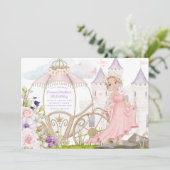 Koninklijk Vervoer | Blonde Princess Birthday Kaart (Staand voorkant)