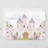 Koninklijk Vervoer | Brunette Princess Birthday Kaart (Achterkant)