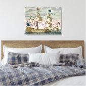 Koninklijk (vlaggenschip) van de Engelse vloot, di Canvas Afdruk (Insitu (Slaapkamer))