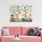 Koninklijk (vlaggenschip) van de Engelse vloot, di Canvas Afdruk (Insitu (Woonkamer))