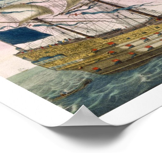 Koninklijk (vlaggenschip) van de Engelse vloot, di Poster (Hoek)