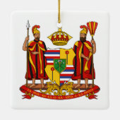 Koninklijk Wapen van het Koninkrijk Hawaï Keramisch Ornament (Achterkant)