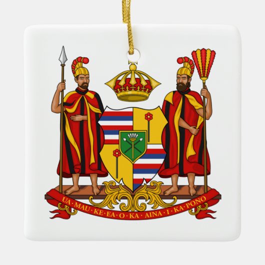 Koninklijk Wapen van het Koninkrijk Hawaï Keramisch Ornament (Voorkant)