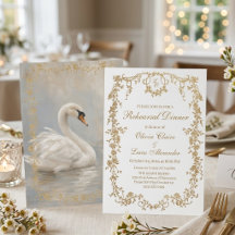 Koninklijk wit en goud elegant klassiek huwelijk