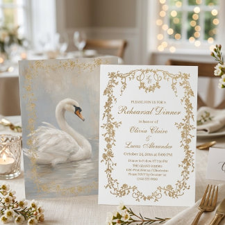 Koninklijk wit en goud elegant klassiek huwelijk kaart