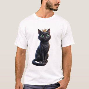 Koninklijk Zwart Kat T-Shirt