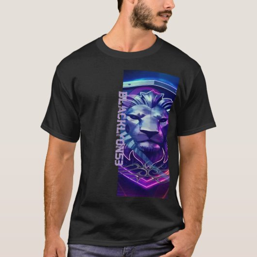 Koninklijk zwart Lyon 53 T-shirt (Voorkant)