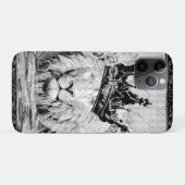 Koninklijk zwart Lyon Case-Mate iPhone Case (Achterkant (horizontaal))
