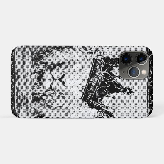 Koninklijk zwart Lyon Case-Mate iPhone Case (Achterkant (horizontaal))